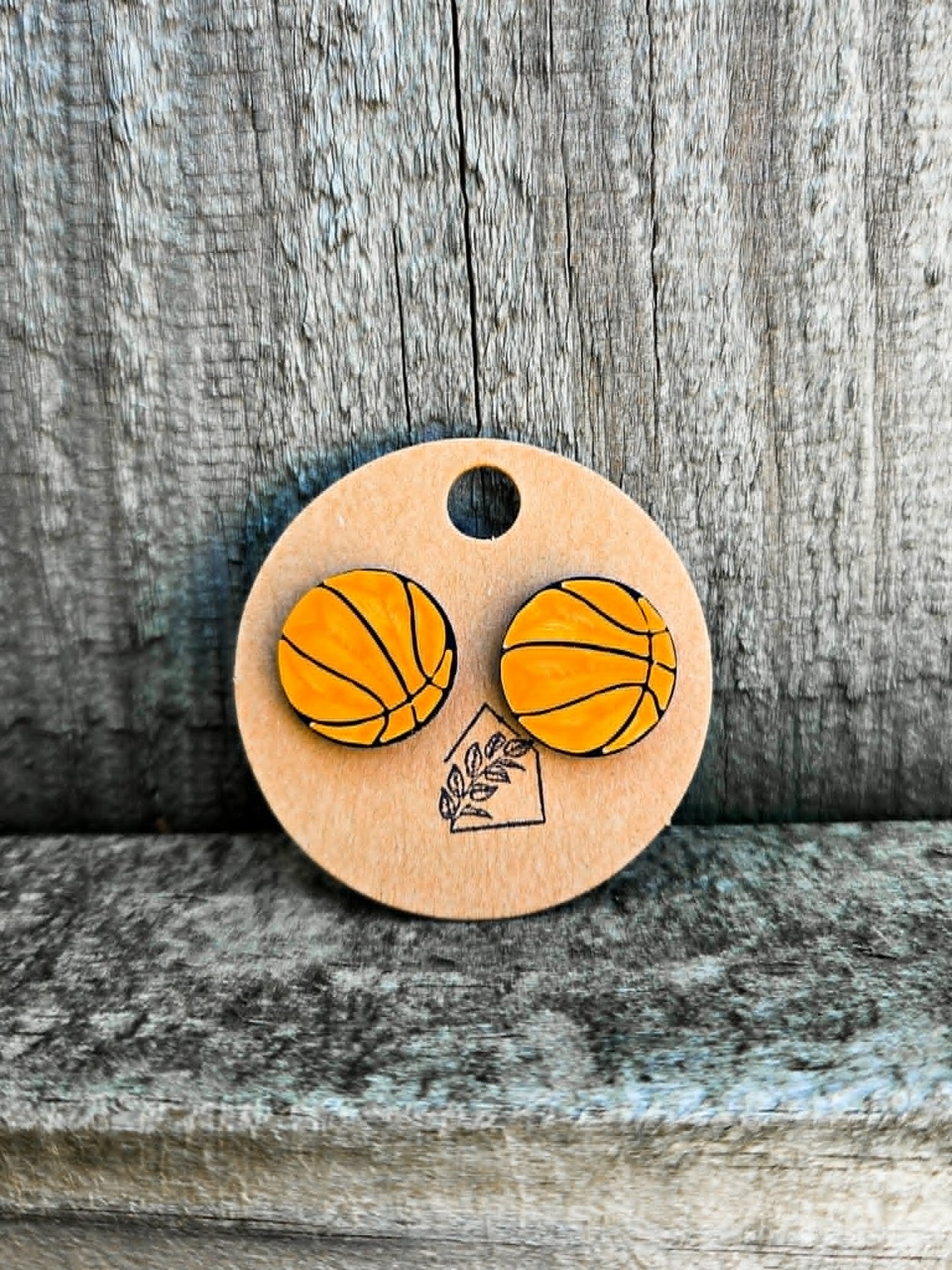 Basketball Stud Earrings