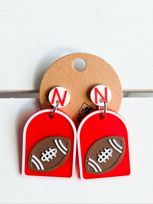 Football Arch Drop Earrings